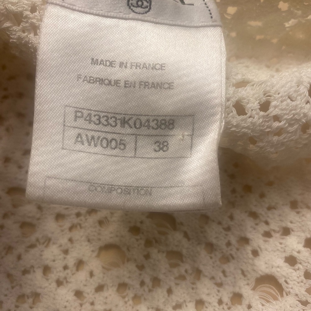 CHANEL 2011 Spring Open Crochet Knit Cardigan Jacket White - Picture 10 of 16